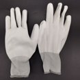 thumbnail image 1 of Guantes recubiertos de PU, blancos, libres de polvo, electrónicos, antiestáticos, recubiertos, guantes de trabajo, guantes recubiertos de PU, 1 of 3