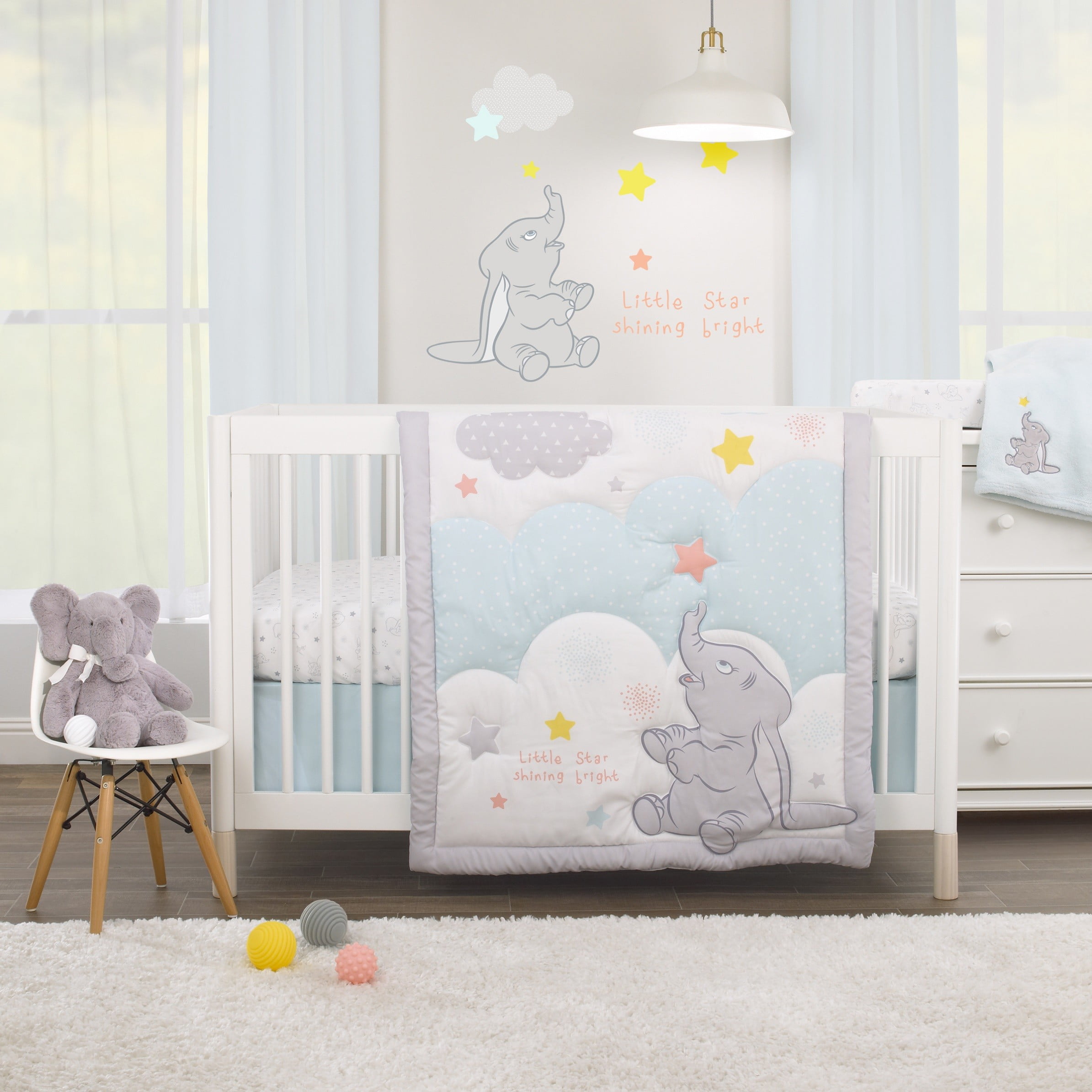 Disney Dumbo Shine Bright Little Star Aqua, Grey and Yellow