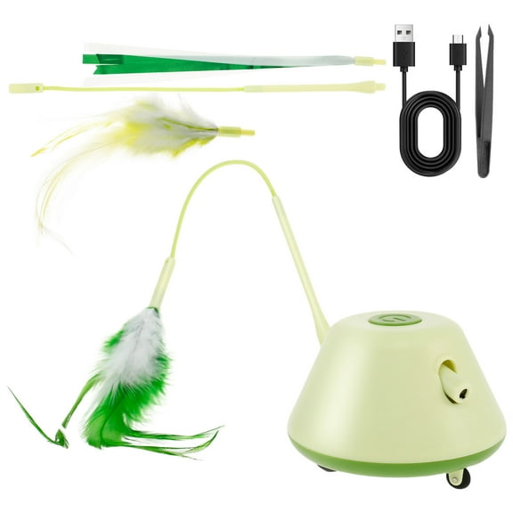 Threns Interactive Cat Toys Electric Cat Toy Adjustable Rechargeable Kitten Toy Low Noise Automatic Rechargeable Kitten Toy Stable Exercise Rolling Cat Toy for Indoor Cats