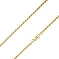 thumbnail image 4 of 925 Sterling Silver, Solid Rope Diamond Cut Gold Plated Chain 2.5mm Necklace - Hypoallergenic and Tarnish Resistant - By Oliver & Navy, 4 of 4