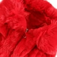 thumbnail image 5 of Feancey Toddler Girls Fleece Coats Baby Girl Faux Fur Warm Tunic Jackets Winter Fluffy Fuzzy Thick Coats for Kids Comfy Plush Outerwear Red 3-4 Years, 5 of 7