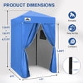 thumbnail image 4 of EAGLE PEAK Flex Ultra Compact 4x4 Changing Room, Oxford Pop-up Canopy, Portable Privacy Sun Shelter, Blue, 4 of 10
