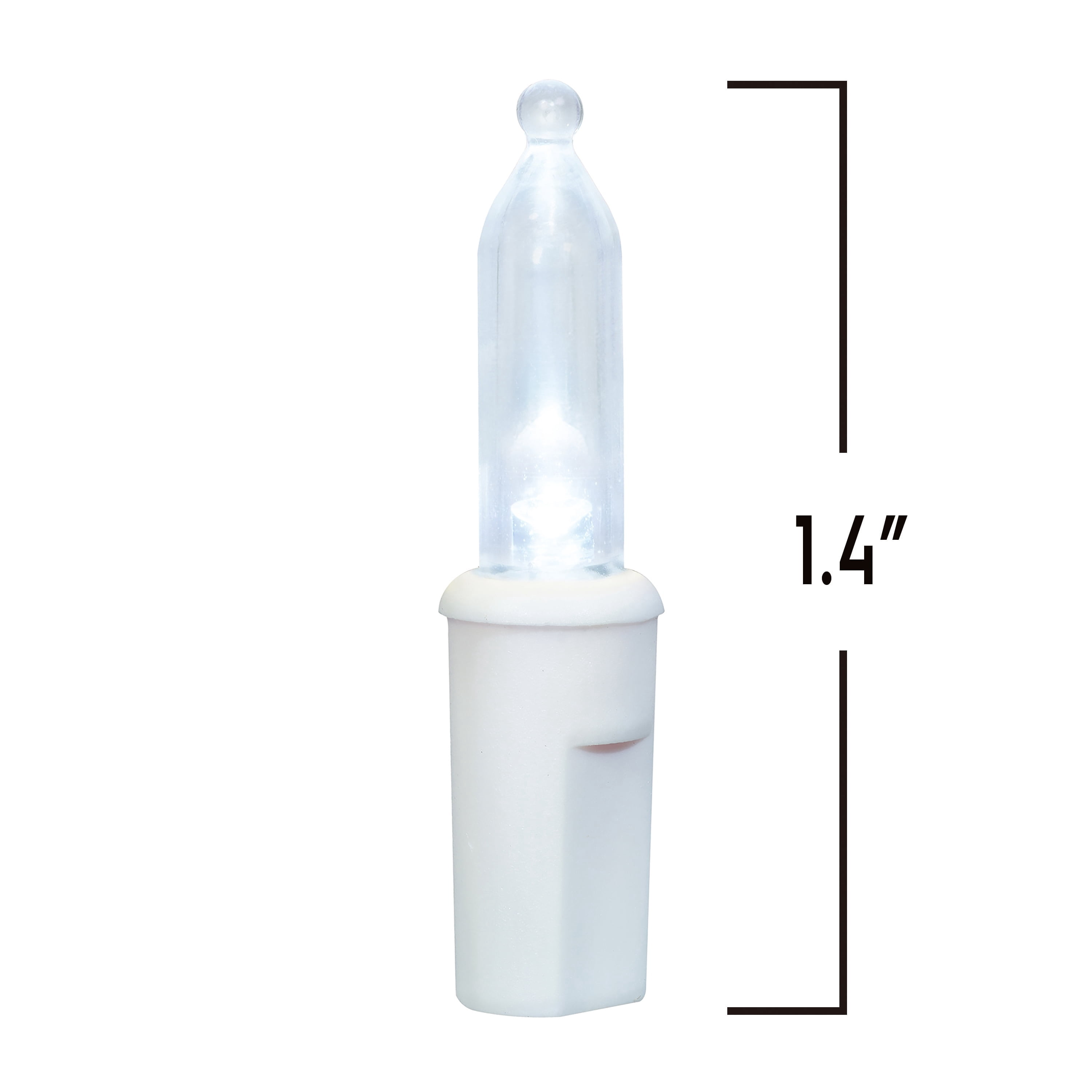 Indoor/Outdoor 100-Count LED Mini Christmas String Lights, Cool White, White Wire, 19.5', by Holiday Time