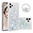 thumbnail image 1 of Funda para iPhone 11 PRO MAX con Brillo Líquido Flotante, Purpurina, Parachoques y Anillo Giratorio Soporte, 1 of 5