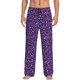 thumbnail image 1 of Fotbe Purple Leopard Pantalones de Pijama para Hombre, Pantalones de Dormir, Pantalones de Casa con Cintura Ajustable y Bolsillos-Large, 1 of 6