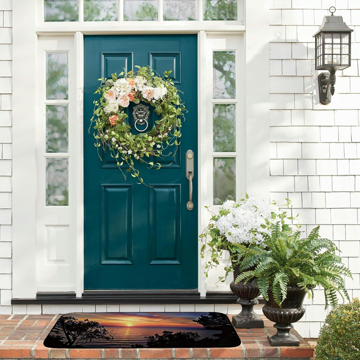 Qinduosi Decorative Door Mat, Door Mat with Non-Slip Rubber Backing, Easy Cleaning, Traps Dirt, for Entry, Patio, Garage 19.68*47.24 in