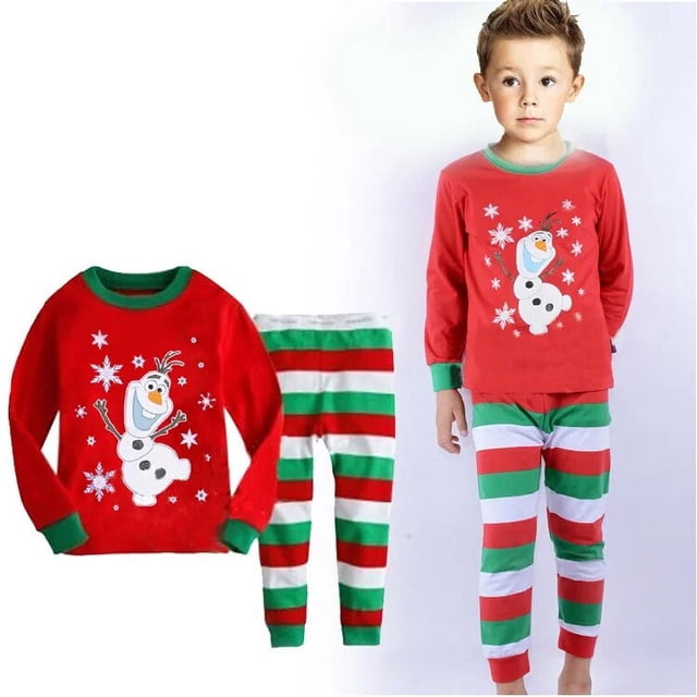 Conjunto de pijamas de algodón para niños y niñas, ropa de dormir de manga larga, de buena calidad, para Navidad, novedad