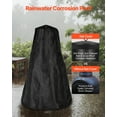 thumbnail image 3 of VEVOR 22 In Chiminea Outdoor Wood Burning Iron Firepit with Grill Mesh & Chimney Coat, 3 of 9