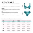 thumbnail image 2 of Kdxio Square Glass Mosaic Print Women's 2 Piece High Waisted Wrap Spaghetti Strap Summer Swimsuit Bikini Set-Large, 2 of 5