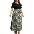 thumbnail image 2 of FOLUNSI Women Plus Size Dresses Short Sleeve Loose Ribbed Casual Long Maxi Dresses with Pockets L-4X, 2 of 6