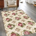 thumbnail image 3 of Vintage Pink Flowers Area Rug 3x5 Washable Rug Non Slip Farm Countryside Summer Floral Large Area Rug Indoor Floor Carpet for Entryway Bedroom Kitchen Living Room Home Office Dining Room Nursery, 3 of 8