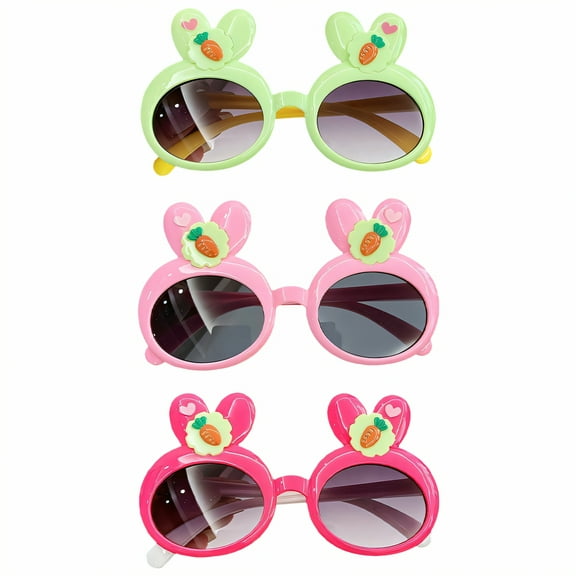 GJX 3Pcs Baby Sunglasses,Designed Specifically for Girls Toddler Sunglasses Age 2-4,Uv Protection Function Infant Sunglasses,Style1
