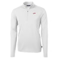 thumbnail image 2 of Men's Cutter & Buck  White SMU Mustangs Vault DryTec Virtue Eco Pique Recycled Quarter-Zip Top, 2 of 3