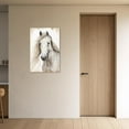 thumbnail image 3 of ZHONGYUTONG Horse Canvas Wall Art White Horse Picture Prints Vintage Western Animal Portrait Paintings for Rustic Farmhouse Office Decor Framed (16.00" x 24.00"), 3 of 5
