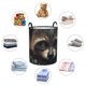 thumbnail image 4 of Fotbe Tribal Style Raccoon Cesto de Ropa con Asas, Cesto Impermeable de Gran Capacidad, Bolsa de Lavado para Dormitorio, Cesto de Ropa con Ruedas y Asas-Medium, 4 of 6