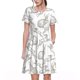 thumbnail image 1 of Easygdp Hand Drawn Rabbit para Vestido Transpirable de Mujer, Vestido Suelto de Manga Corta con Pliegues y Bolsillos para el Verano, 1 of 6