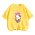 thumbnail image 3 of Camiseta de Anime Hello Kitty, conjuntos de camisetas para niños, moda para mujeres, ropa de manga corta para bebés, camisetas casuales de verano para miércoles, 3 of 5