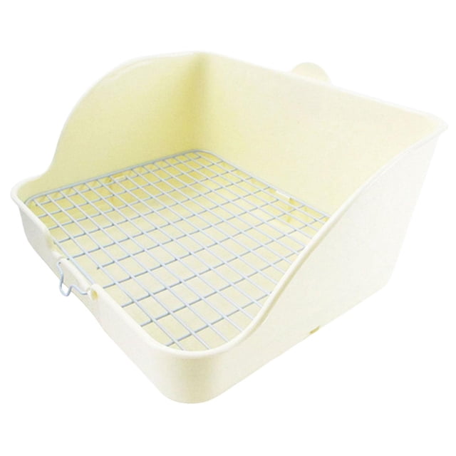 Caja de arena para conejos Greeniant Inodoro para Mascotas Blanco