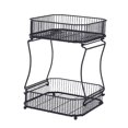 thumbnail image 2 of de 2 niveles, soporte desmontable para verduras, contenedor de exhibición de cosméticos, artículos diversos, soporte de frutas Negro Gloria puesto de cesta de frutas, 2 of 9