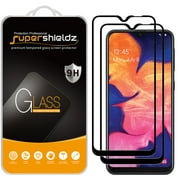 [2-Pack] Supershieldz for Samsung Galaxy A10e [Full Screen Coverage] Tempered Glass Screen Protector, Anti-Scratch, Bubble Free (Black Frame)