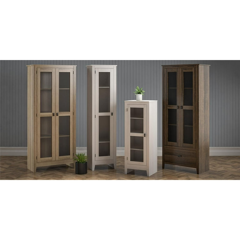 DHP Colwyn 60 Tall Storage Cabinet in Ivory Oak