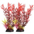 thumbnail image 1 of Miangastore Aquarium Fish Tank Plastic Plants Assorted Color 2Pcs 11x3.9in, 1 of 8
