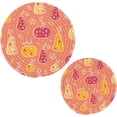 thumbnail image 7 of SKYSONIC Pumpkin Colorful Pink Pot Holders Trivets, 2 Pcs Heat Resistant Trivets,Autumn Cartoon Cotton Thread Weave Mats for Hot Pads Pans Pot Bowl Teapot for Kitchen Decor, 7 of 7