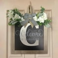 thumbnail image 1 of Xihbxyly Oferta Diaria Corona para Puerta de Entrada con Apellido Durante Todo El Año, Placas Decorativas Colgantes Frente a La Puerta, 1 of 4
