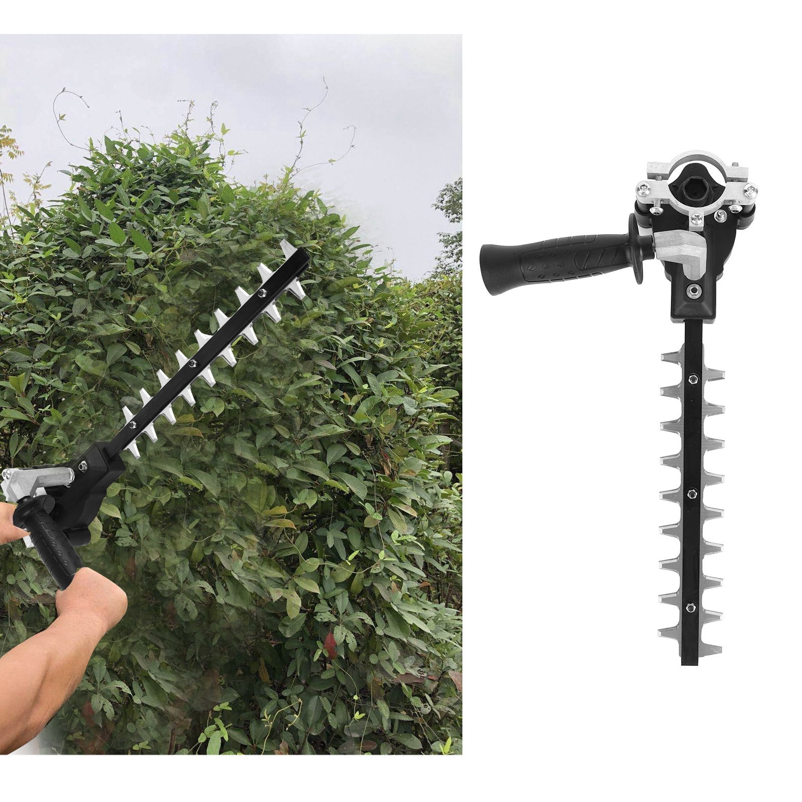 Suodoka 9 Teeth Blade Hedge Trimmer Attachment, Professional Angle Grinder to Hedge Trimmer Working Head Converter for Garden Pruning (17.7 inches / 45 cm)
