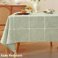 thumbnail image 4 of Table Cloths Rectangular Cotton Sage Green Tablecloth Rectangle Outdoor Table Cloth for Picnic Table Cover (86"x52", Linen), 4 of 10