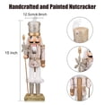 thumbnail image 2 of Decoraciones de Cascanueces Soldado de Madera ArlinaL, Figura de Cascanueces de 15 Pulgadas para Navidad en Estantes y Mesas (Dorado), 2 of 6