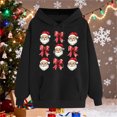thumbnail image 5 of SnZhen Christmas Women's Hoodies Fashion Printed Pocket Long Sleeved Hooded Comfortable Sweatshirt Tops Z-Black L, 5 of 5
