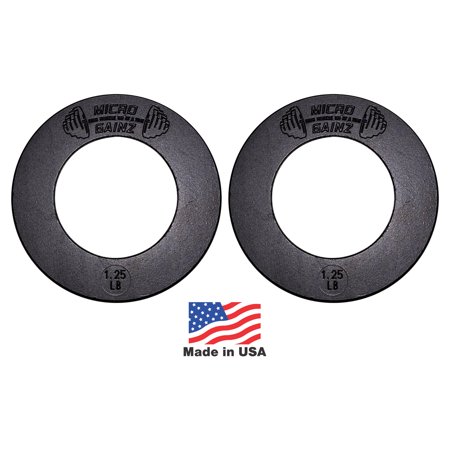 Micro Gainz Calibrated Fractional Weight Plates Pair of 1.25LB Plates -Designed for Olympic