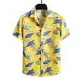 thumbnail image 2 of Aoochasliy Summer Clothes Mens Shirts Men Hawaiian Short Sleeve Beach Stand-up Collar Shirt Printed Summer Casual Button Down Shirts, 2 of 4
