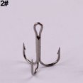 thumbnail image 2 of Opolski 100Pcs High Carbon Steel Treble Hooks 7 Size 2/4/6/8/10/12 Fishhook Tackle, 2 of 8