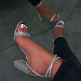 thumbnail image 1 of Drdrill Rough Heel Hebilla de tacón alto con sandalias de mujer con punta expuesta Wmkox8yii shjk4643, 1 of 3