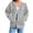 *Gray, variant on ClodeEU Womens Zip Up Drawstring Hoodies Oversized Sweatshirts, Long Sleeve Lightweight Jackets With Pockets Beige,Womens Plus L