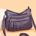 thumbnail image 4 of DGMIOCS Crossboby Bag for Women - Soft PU Leather Multi-Pocket Shoulder Bag Handbag with Adjustable Strap Purple, 4 of 4