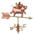 thumbnail image 1 of Good Directions 8840PR Flying Pig Cottage Weathervane - Cuivre Pur avec Montage sur le Toit, 1 of 1