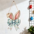 thumbnail image 6 of HuiXinOu Easter Bow Wooden Hanging Sign, 2D Flat Wall Door Decoration for Spring Festival, Porch Living Room Party Decor, Hand Painted Holiday Ornament, 6 of 6