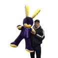 thumbnail image 1 of American Made Giant Stuffed Bunny 60 Inch Soft Big Plush 5 Foot Rabbit Purple and Yellow Made in USA, 1 of 1
