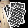 thumbnail image 4 of Plantilla temporal, tatuaje pequeño semipermanente, plantilla de aerógrafo para tatuaje, pieza de tatuaje resistente y resistente, 4 of 8