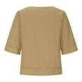 thumbnail image 5 of Women's Half Sleeve Tops Solid Color Cut Out Polyester for Summer, 5 of 5