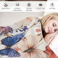 thumbnail image 3 of Orinice Butterfly &amp; Flowers Blanket | Soft Warm Fuzzy Lightweight Throw Blanket Perfect for Couch, Bed, Travel &amp; Outdoor Use, Cozy Blankets for Adults Kids Women Girls   40x50in, 3 of 6