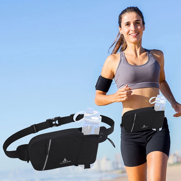 Soporte de botella de agua Carrera de cintura Bolsa de hidratación de hidratación ajustable Bolsas de caminata impermeable para caminar para viajar caminando