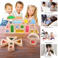 thumbnail image 2 of 24 piezas de acrílico Arco Iris juguete educativo torre pila niños bloque de construcción de madera Likrtyny juguetes de los niños, 2 of 6