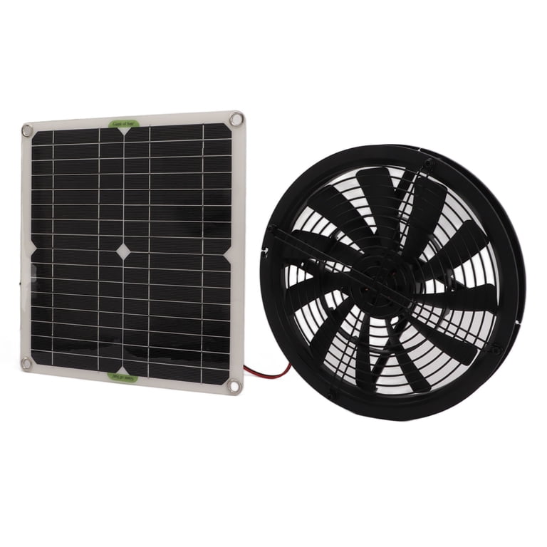 Zaqw Solar Panel Powered Fan 10in Diameter Ventilator 100W For RV Yacht  Greenhouses Bathroom,Solar Exhaust Fan - Walmart.com