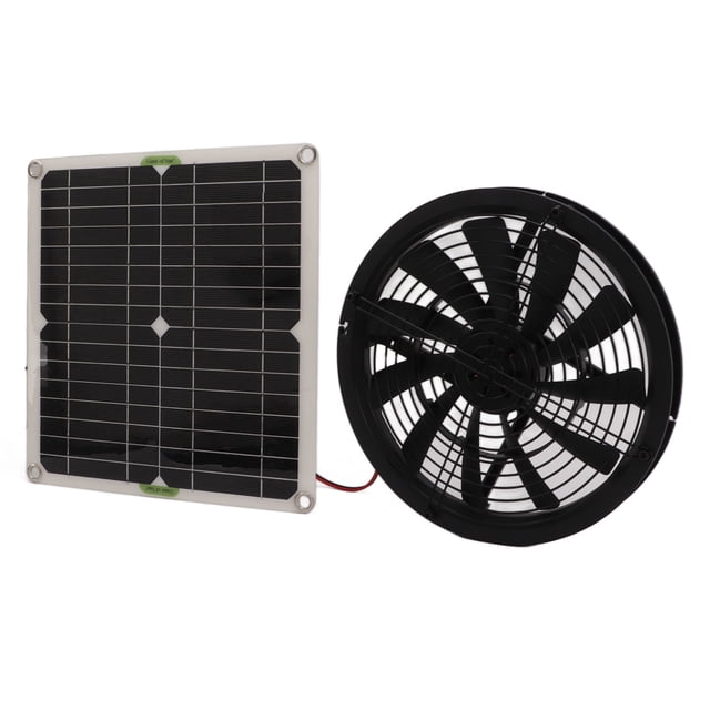 Solar Panel Fan Kit, Powerful 100W Solar Panel Powered Fan For Camping Travel Planting