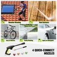 thumbnail image 3 of Electric Pressure Washer 4200PSl 2.8GPM, Foam Cannon with Hose Reel, Power Washer with 35FT Power Cord, 25FT Hose,4 Nozzles, for Cars, Driveways, Patios, Fences, Window, Garden(Green, Silver), 3 of 8