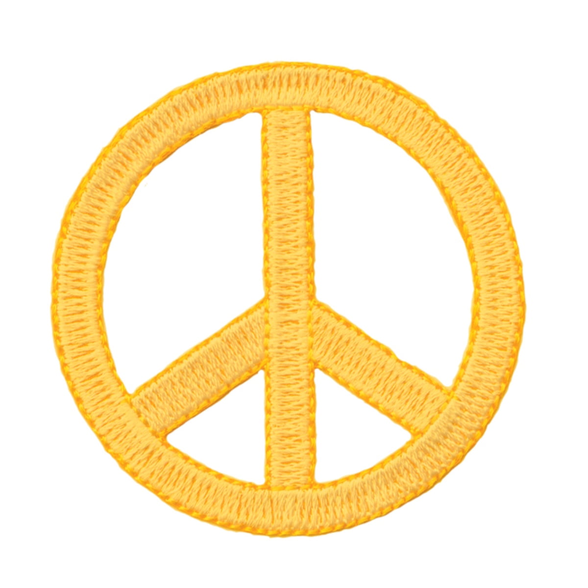Iron-On Embroidered Peace Sign Patch Hippy Symbol Applique